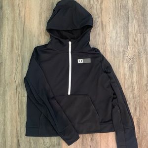 Black Under Armour hoodie black size small excellent condition!